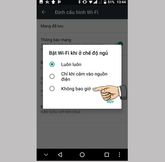 Chọn không bao giờ